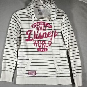 Disney Parks Walt Disney World Hooded Sweatshirt Women's M Striped Parks Hoodies